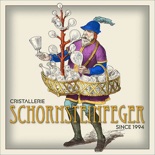 SCHORNSTEINFEGER Cistallerie logo le marchand de verre